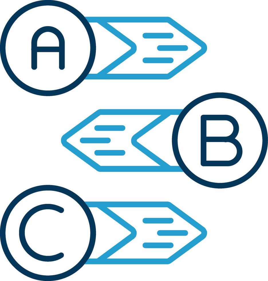 Diagram Line Blue Two Color Icon vector