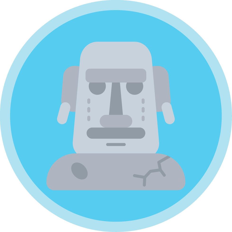 Stonehenge Flat Multi Circle Icon vector