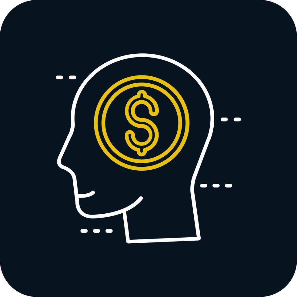 Greed Line Yellow White Icon vector