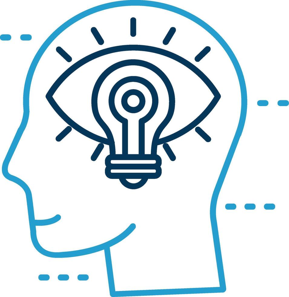 Visualization Line Blue Two Color Icon vector