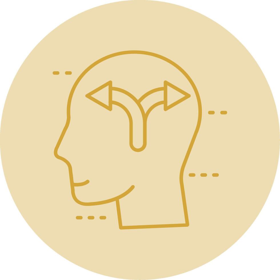 Direction Line Yellow Circle Icon vector