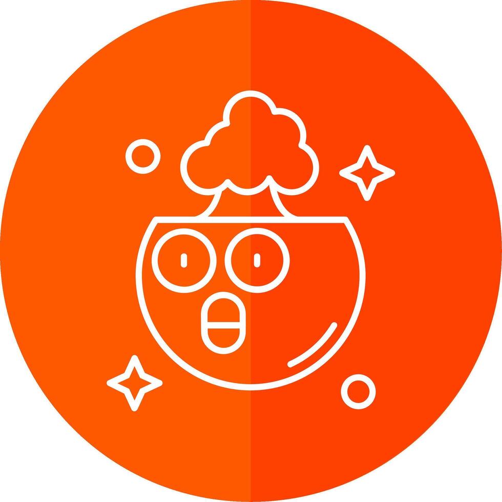 Exploding Line Red Circle Icon vector