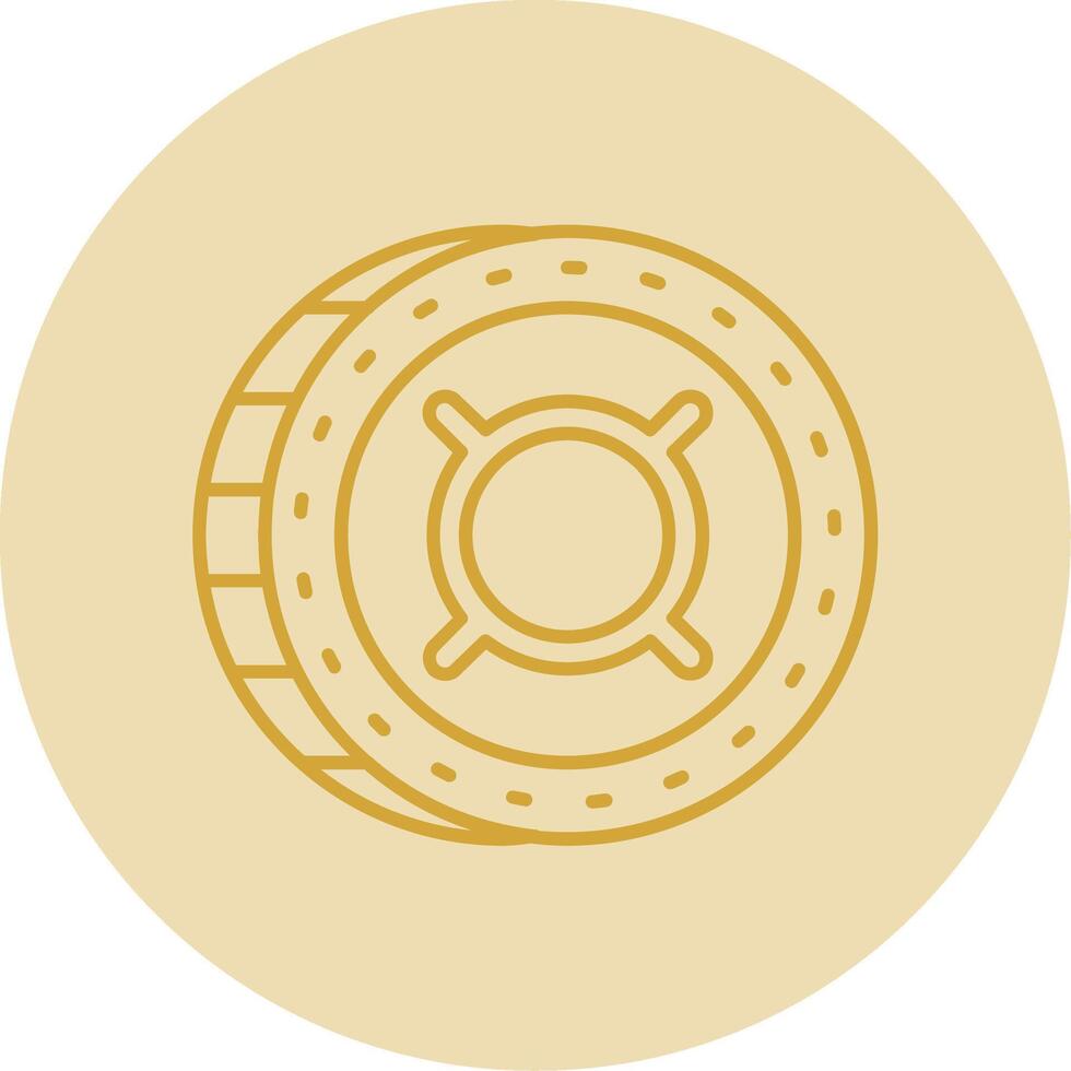 Generic Line Yellow Circle Icon vector