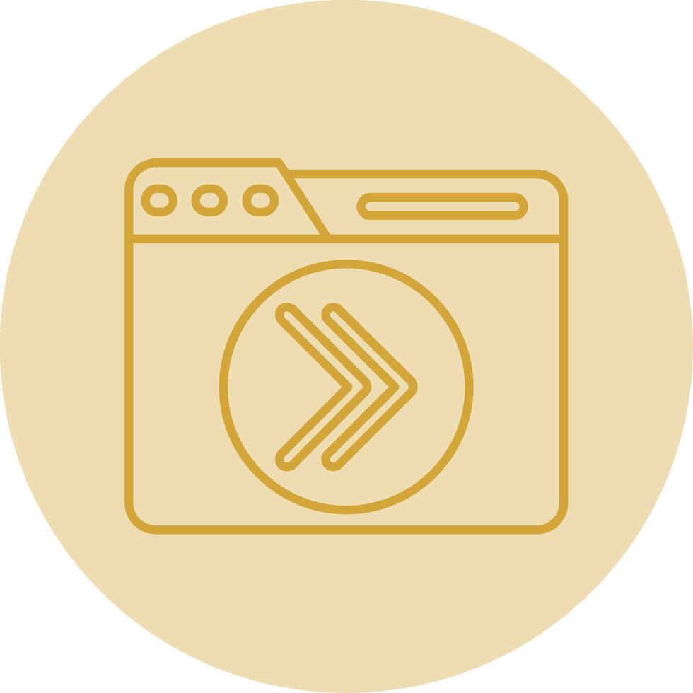 Next Line Yellow Circle Icon vector