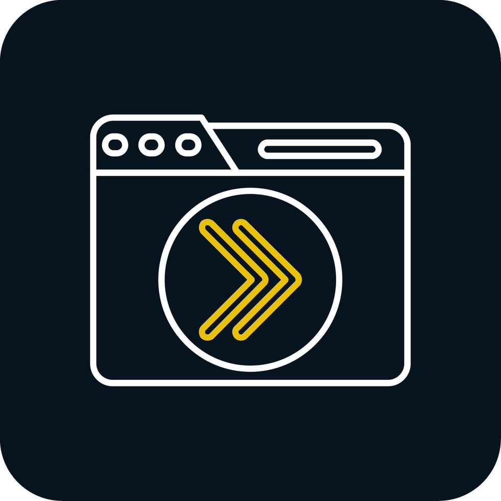 Next Line Yellow White Icon vector