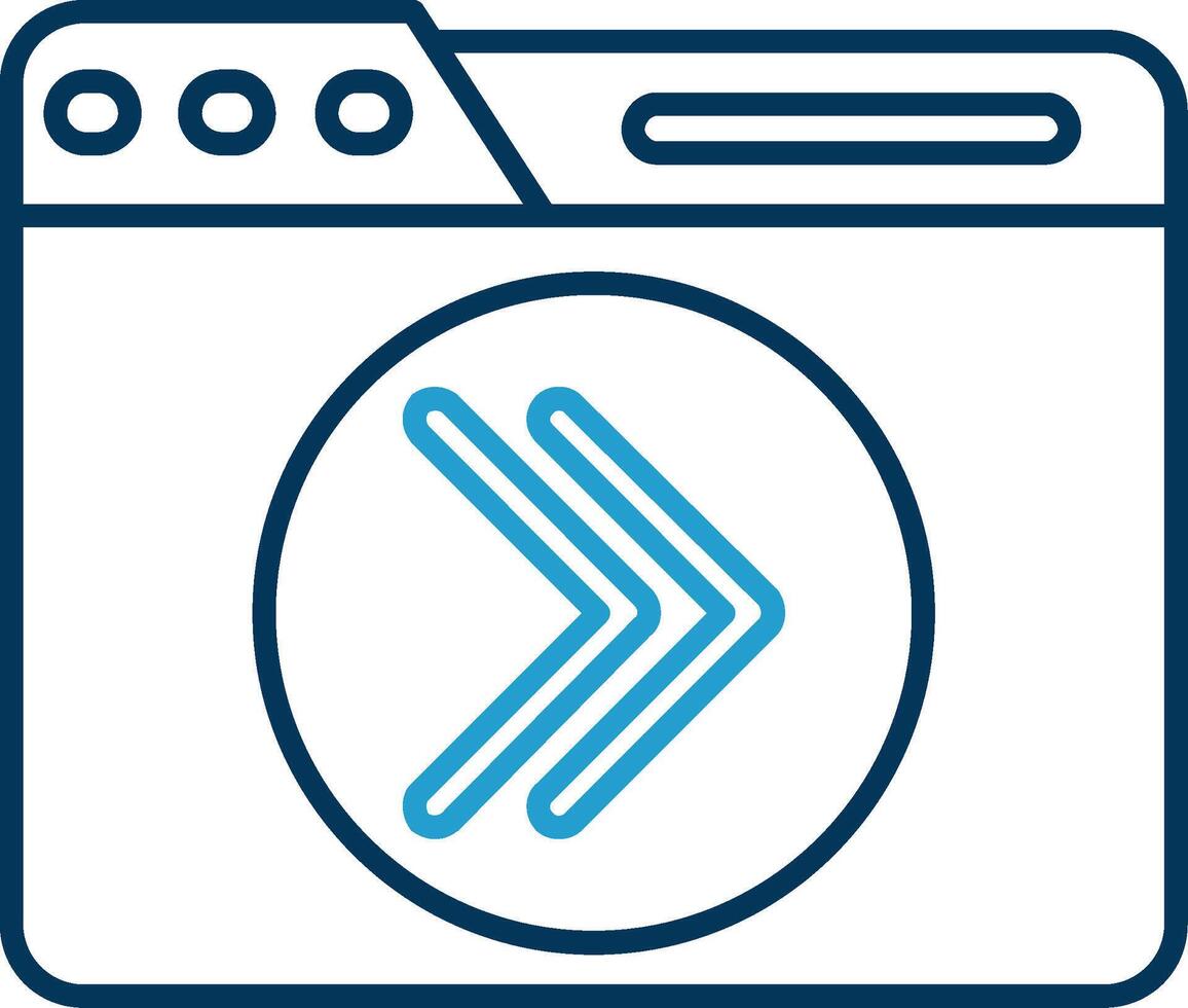 Next Line Blue Two Color Icon vector