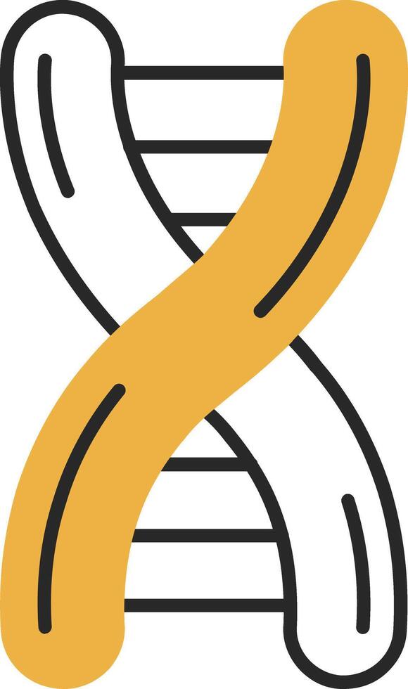 Dna Skined Filled Icon vector