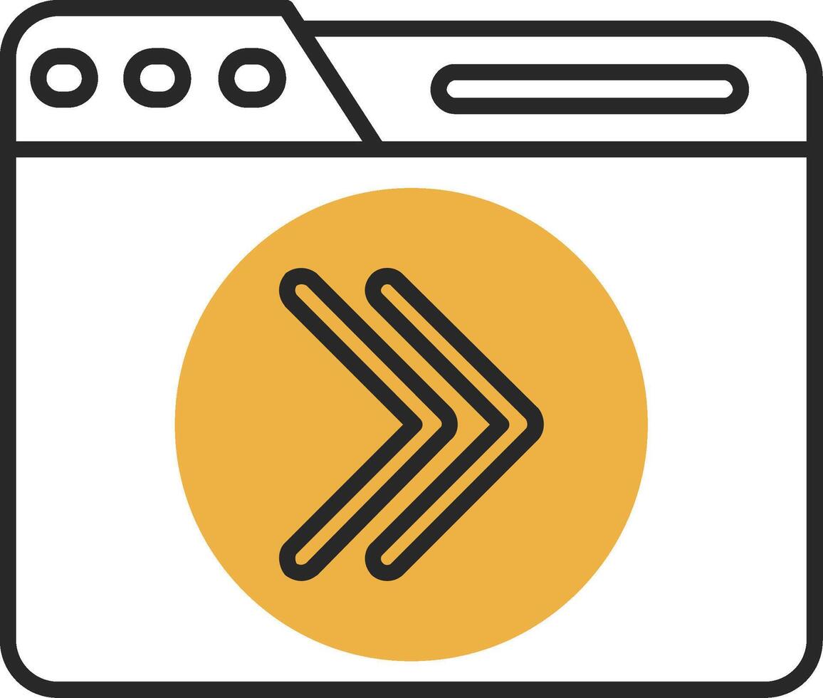 Next Skined Filled Icon vector