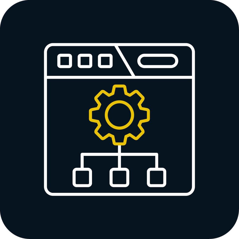 Setting Line Yellow White Icon vector