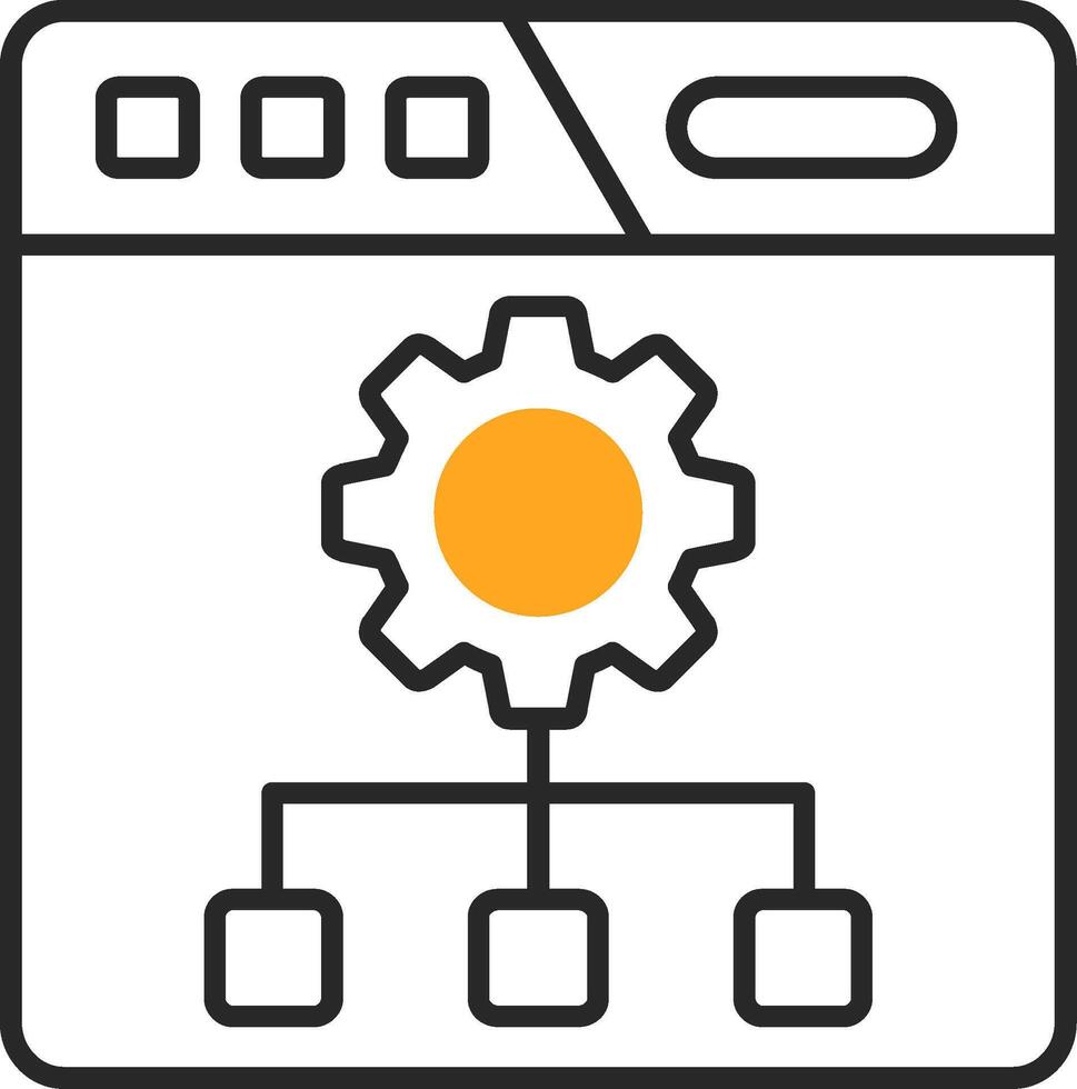 Setting Skined Filled Icon vector