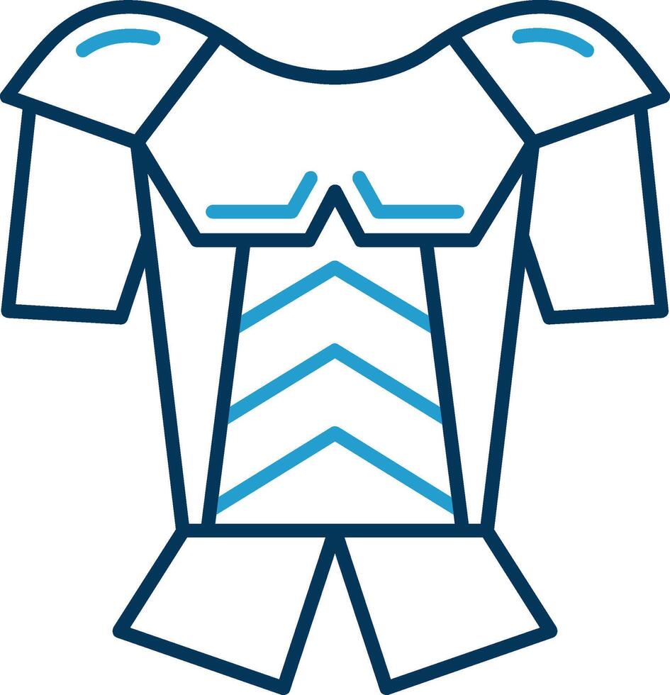 Armor Line Blue Two Color Icon vector