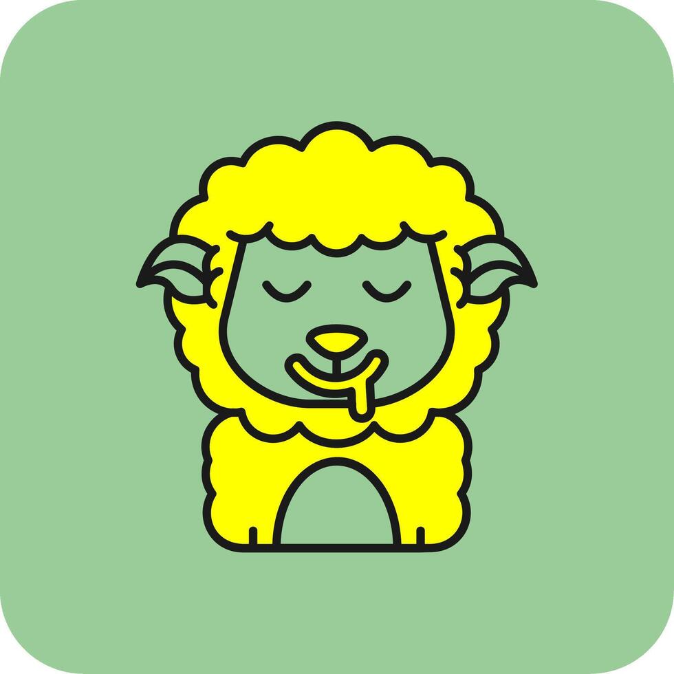 babear lleno amarillo icono vector