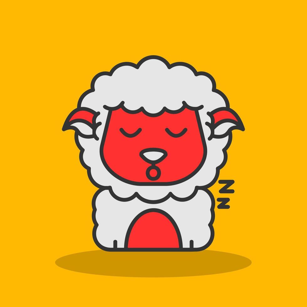 Sleep Filled Shadow Icon vector