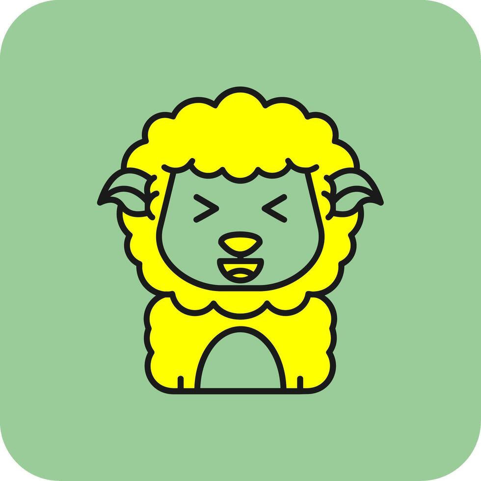 Laugh Filled Yellow Icon vector