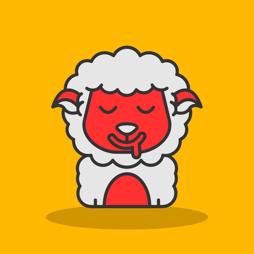 Drooling Filled Shadow Icon vector