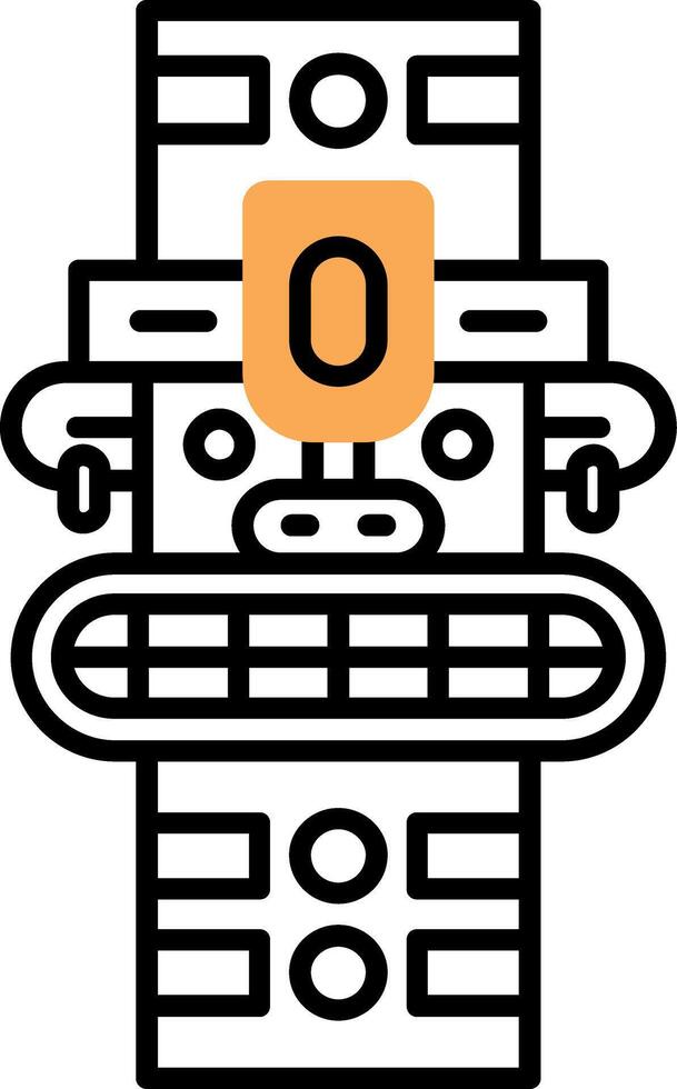 Totem Skined Filled Icon vector