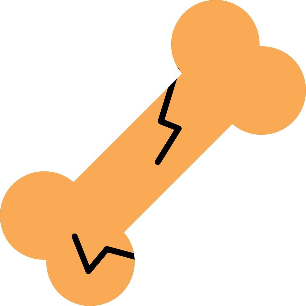 Bone Skined Filled Icon vector
