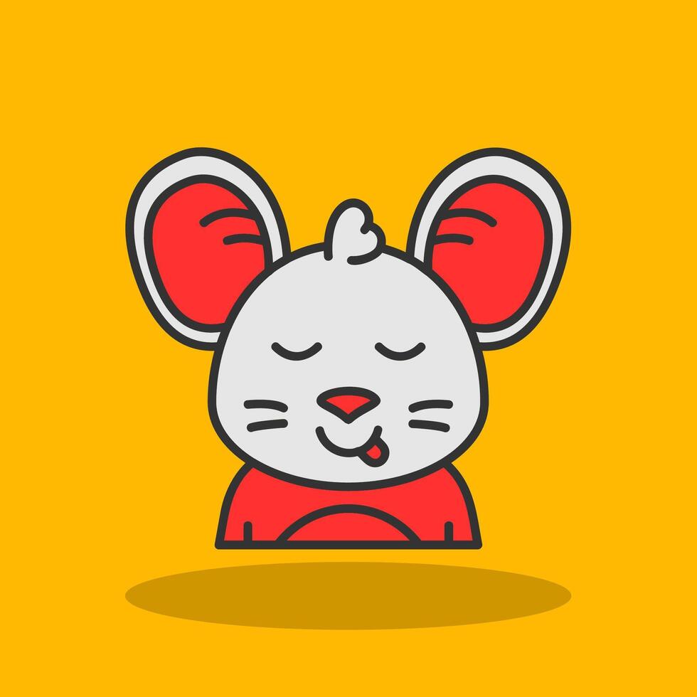 Tongue Filled Shadow Icon vector