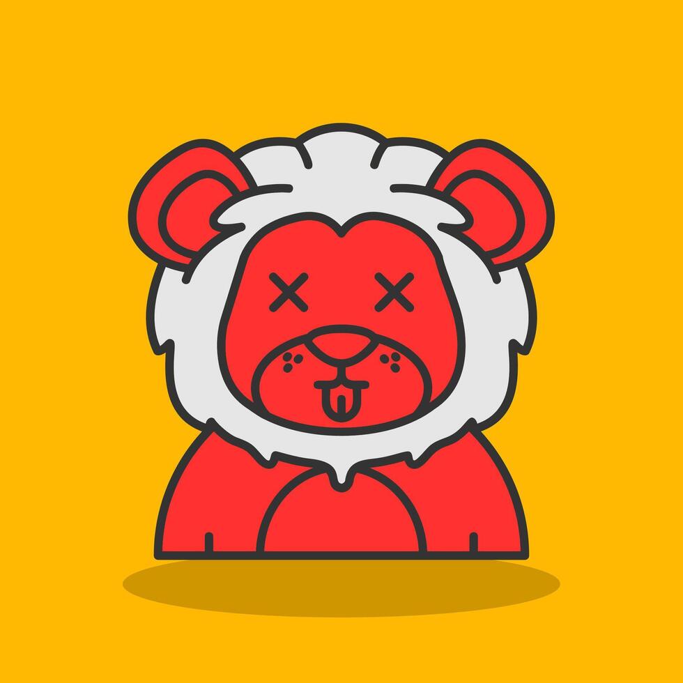 Dead Filled Shadow Icon vector