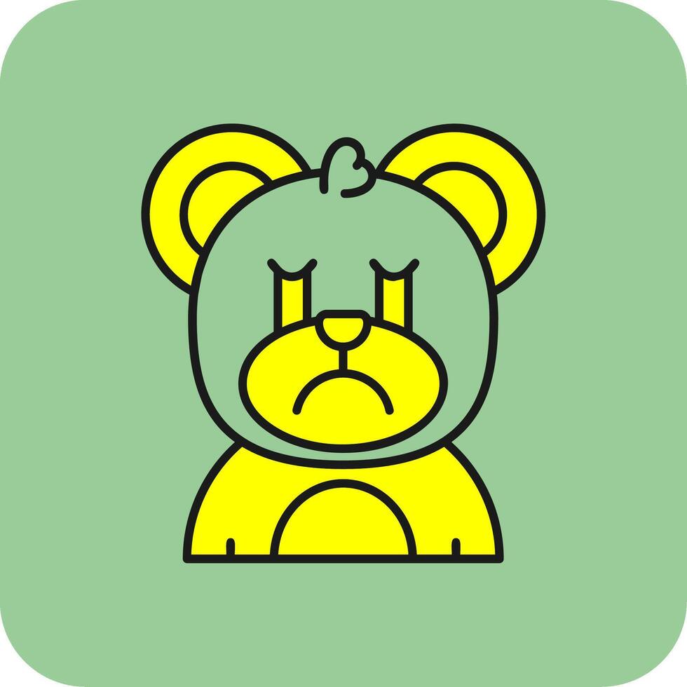 Cry Filled Yellow Icon vector