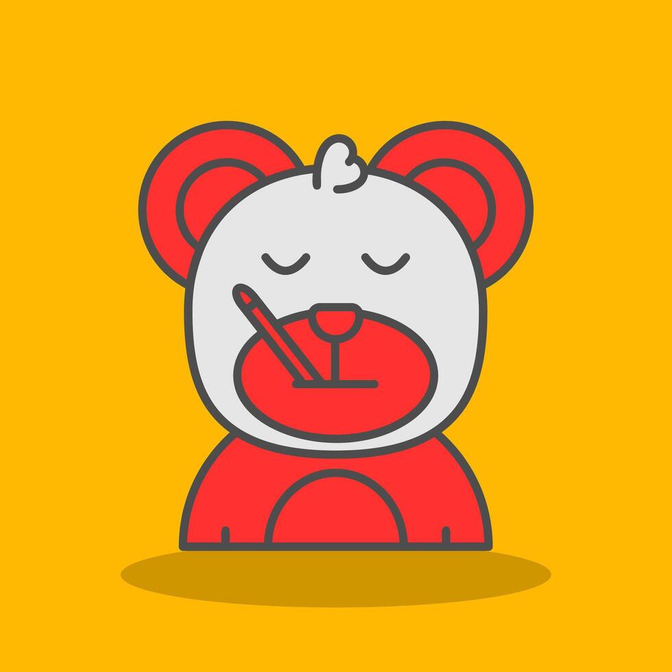 Sick Filled Shadow Icon vector