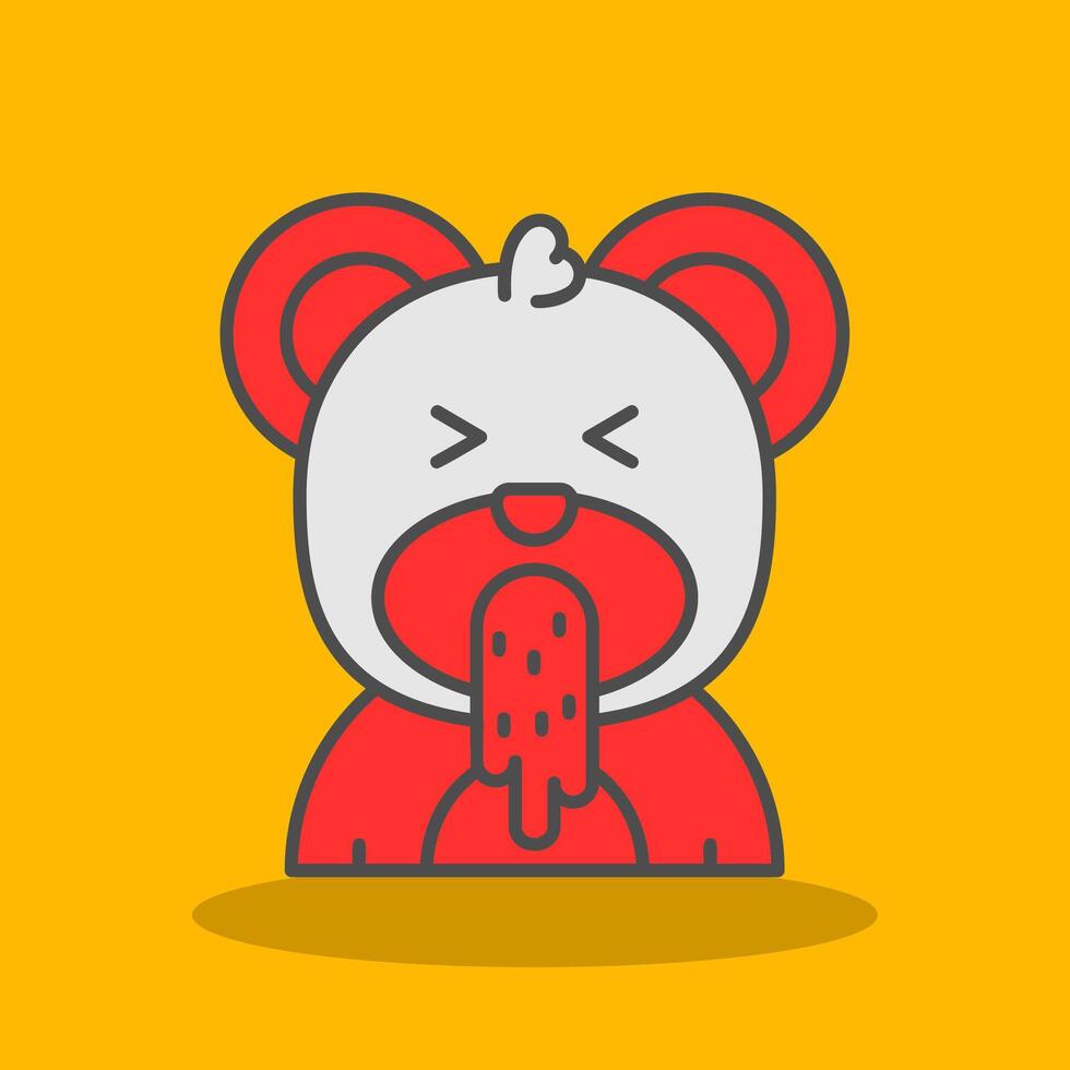 Vomit Filled Shadow Icon vector