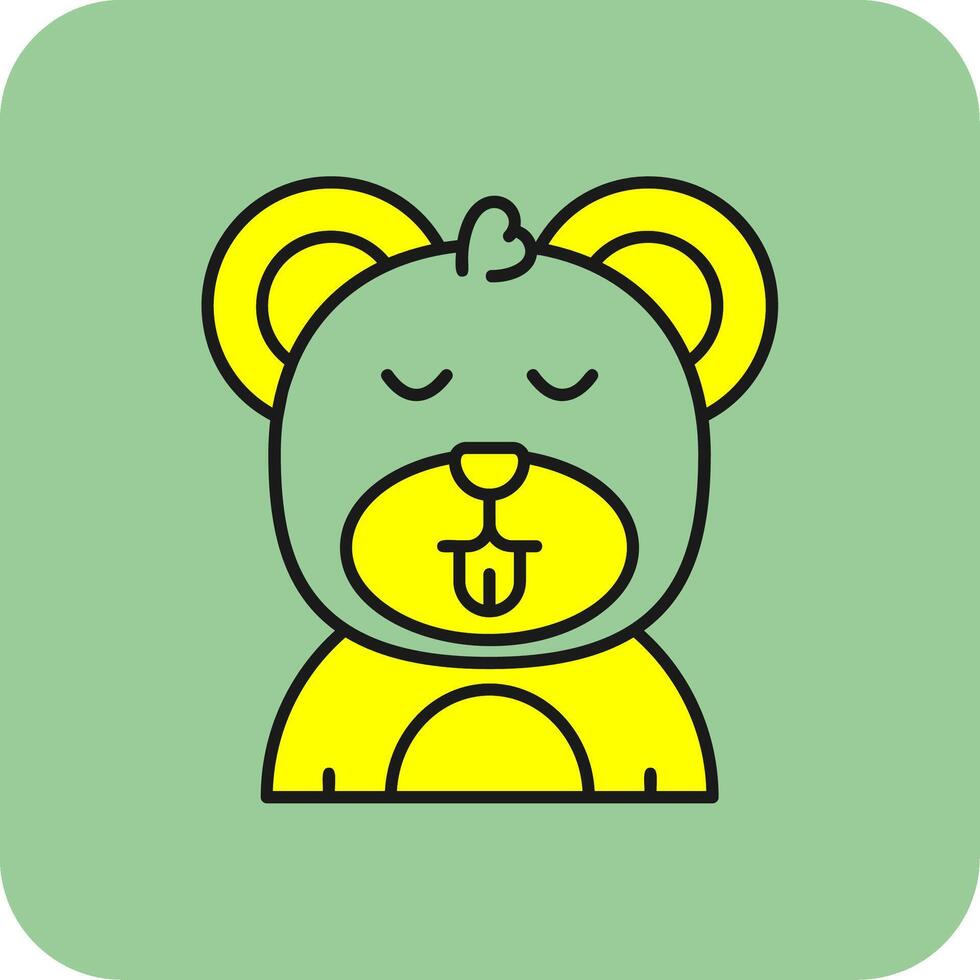 Cute Filled Yellow Icon vector