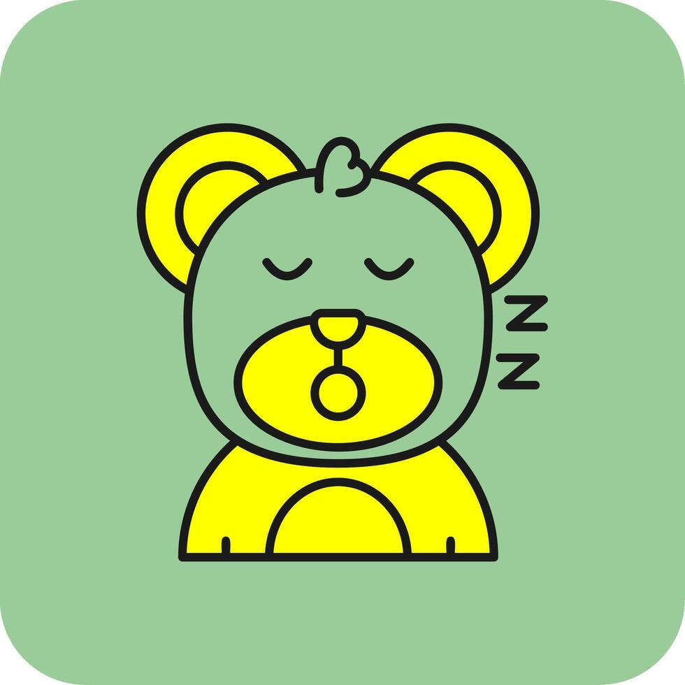 Sleep Filled Yellow Icon vector