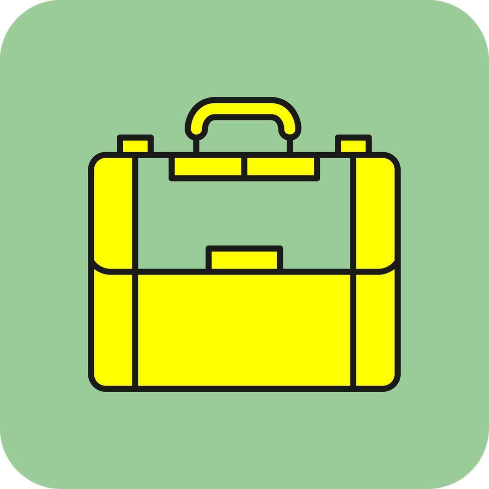 Briefcase Filled Yellow Icon vector