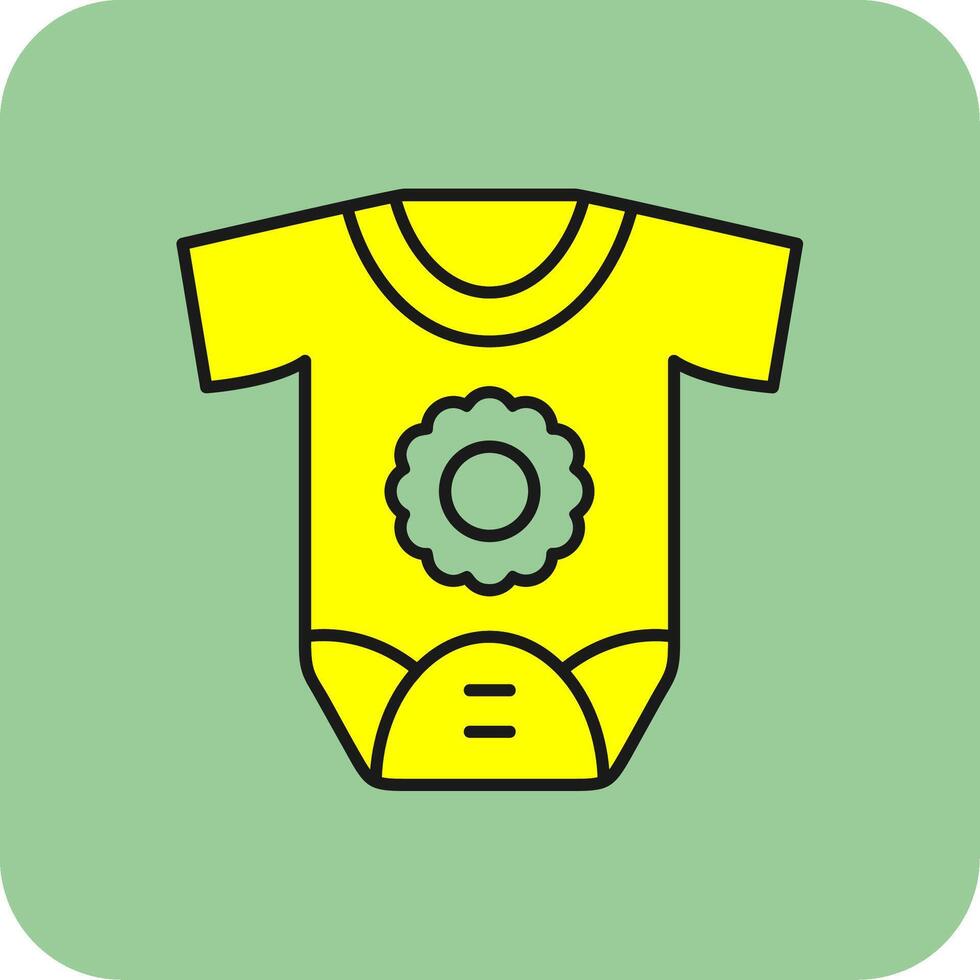 recién nacido lleno amarillo icono vector