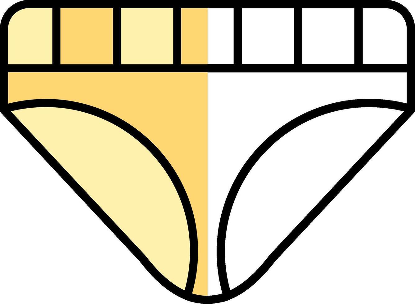 Underwear Filled Half Cut Icon vector