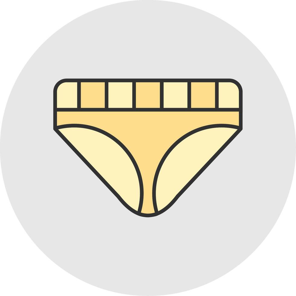 Underwear Line Filled Light Circle Icon vector