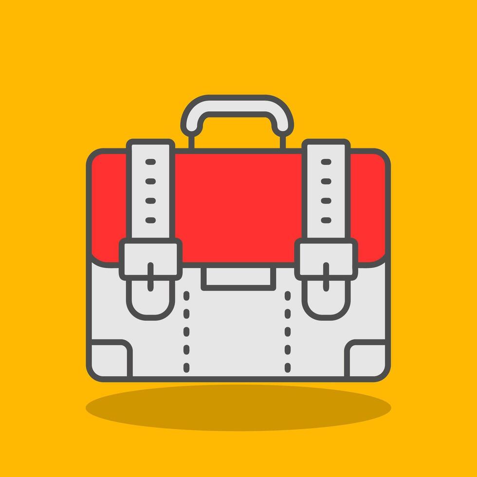 Suitcase Filled Shadow Icon vector