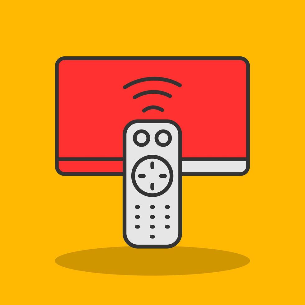 Remote Filled Shadow Icon vector