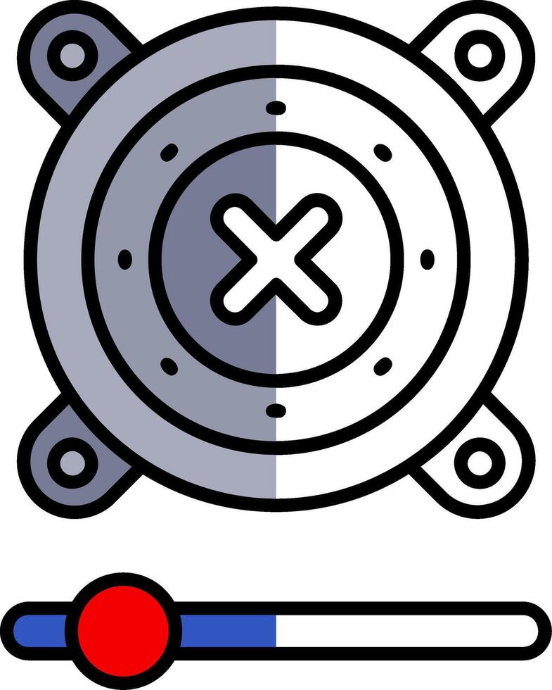Speaker Filled Half Cut Icon vector