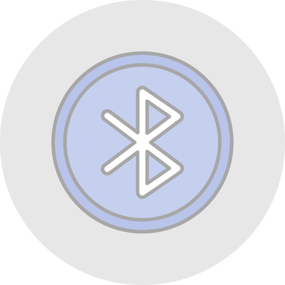 Bluetooth Line Filled Light Circle Icon vector