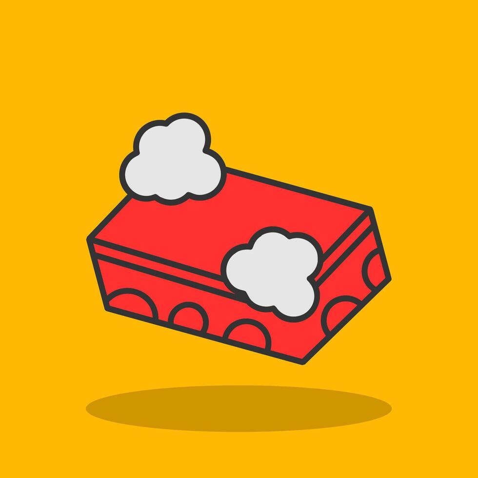 Sponge Filled Shadow Icon vector
