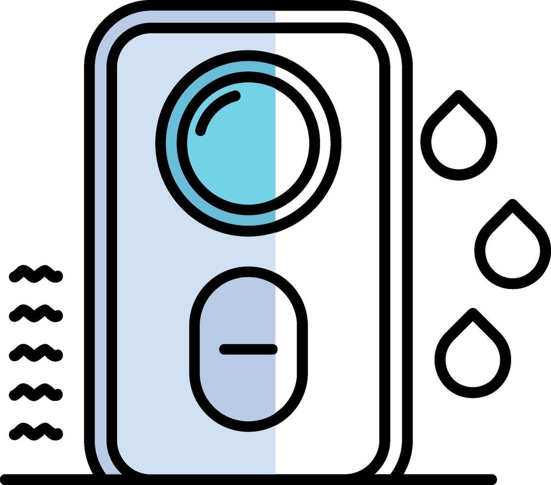 Humidifier Filled Half Cut Icon vector