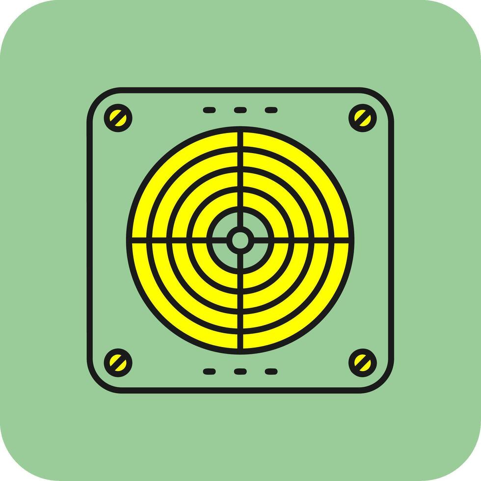 Extractor Filled Yellow Icon vector