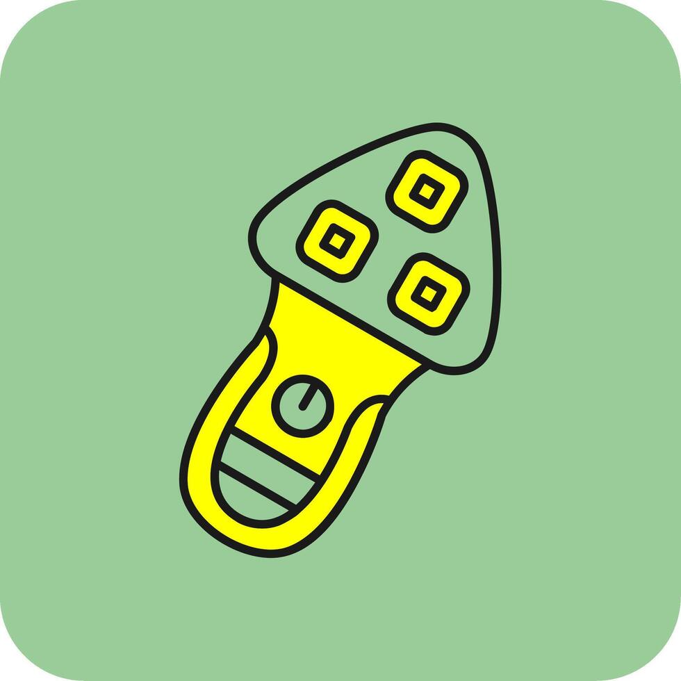 Shaver Filled Yellow Icon vector