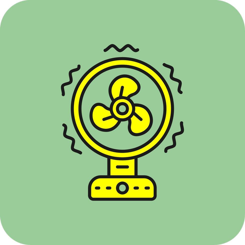 Fan Filled Yellow Icon vector