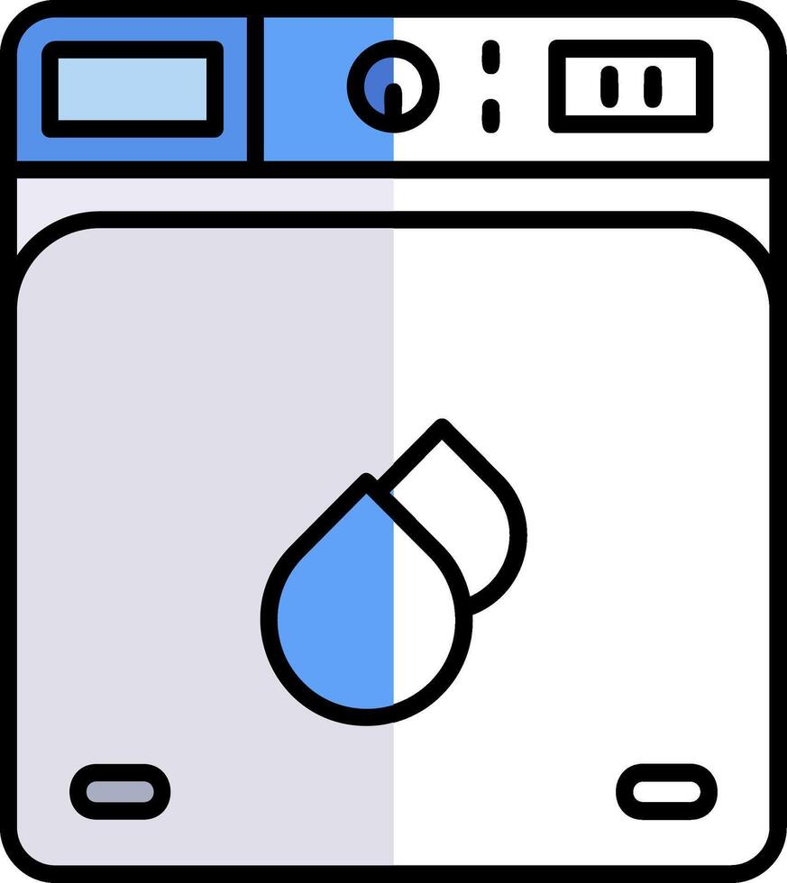 Laundry Filled Half Cut Icon vector