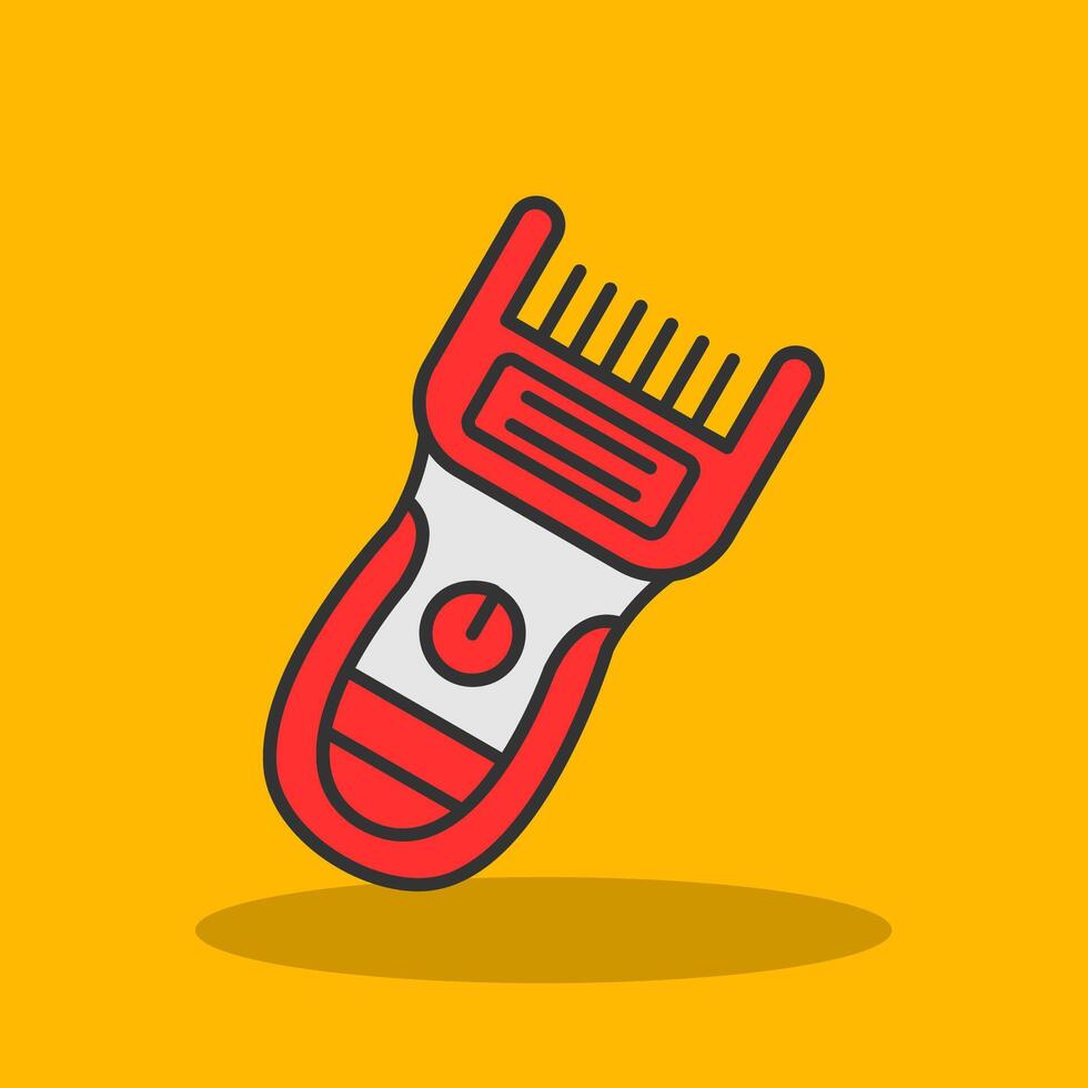 Trimmer Filled Shadow Icon vector