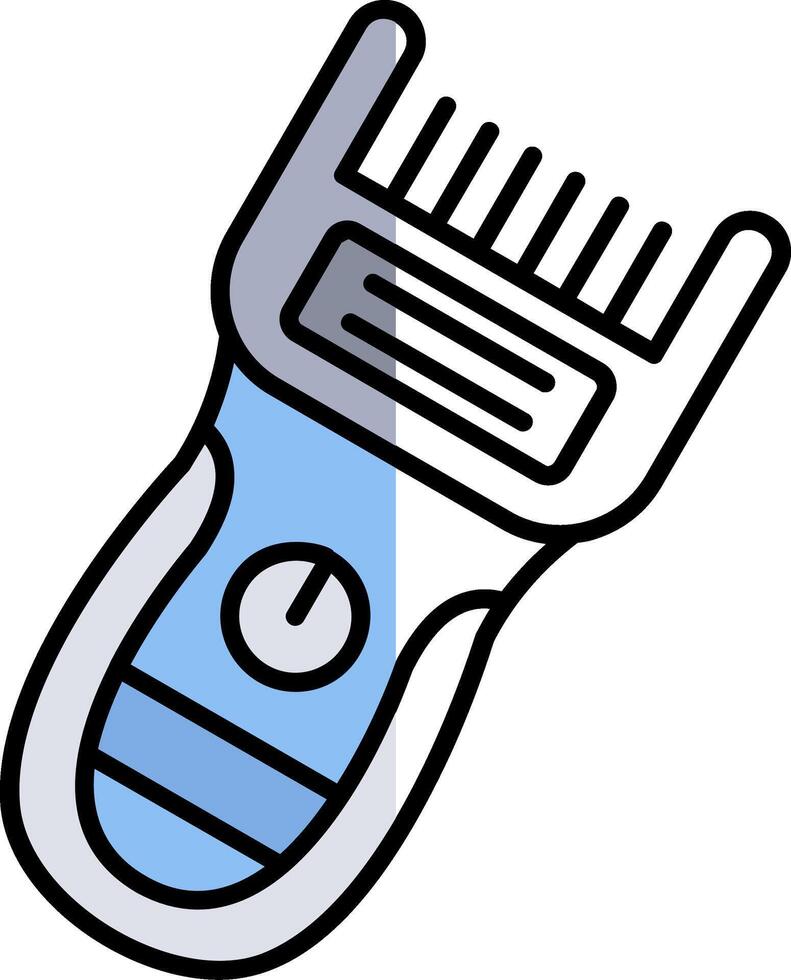 Trimmer Filled Half Cut Icon vector