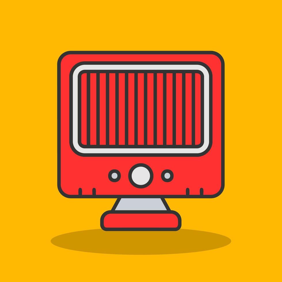 Heater Filled Shadow Icon vector