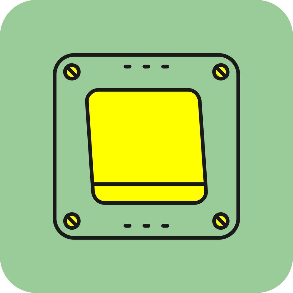 Swtich Filled Yellow Icon vector