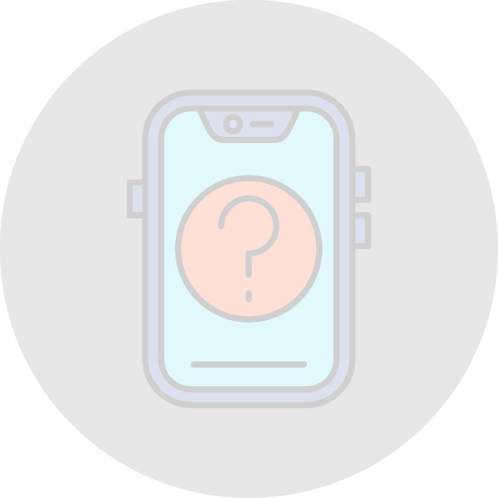 Question Line Filled Light Circle Icon vector