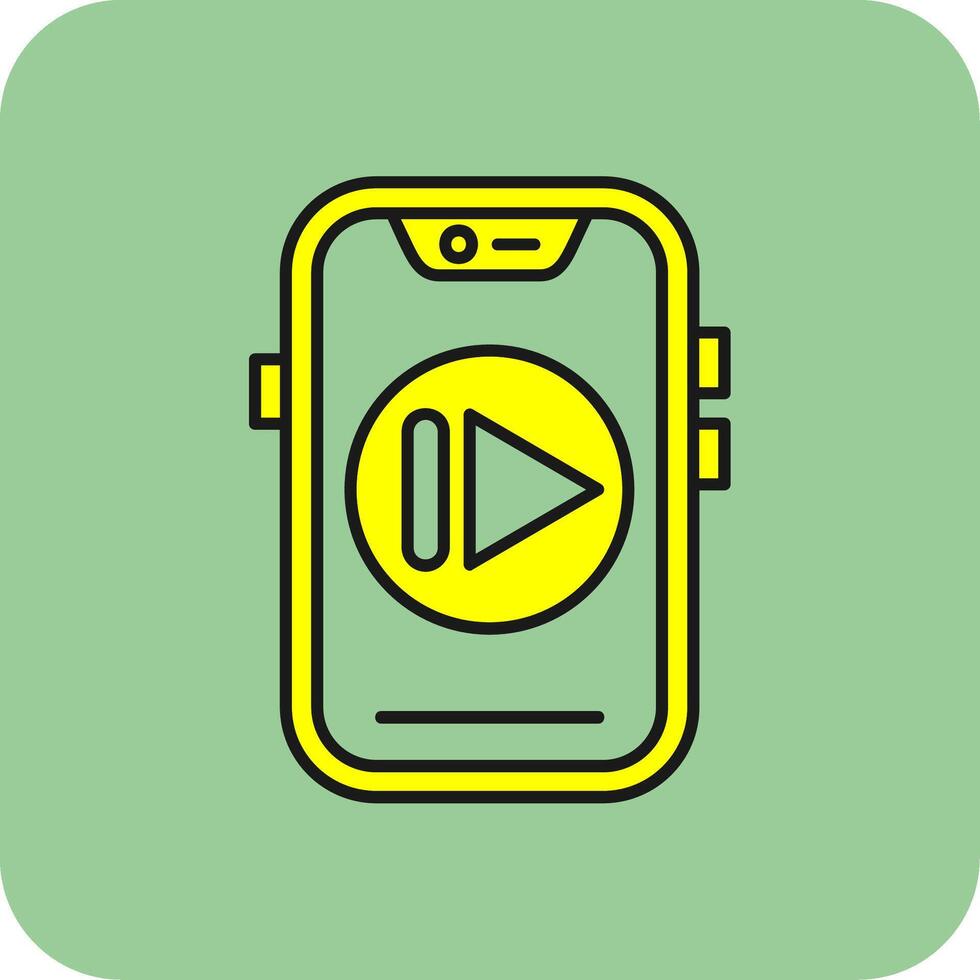 Next Filled Yellow Icon vector