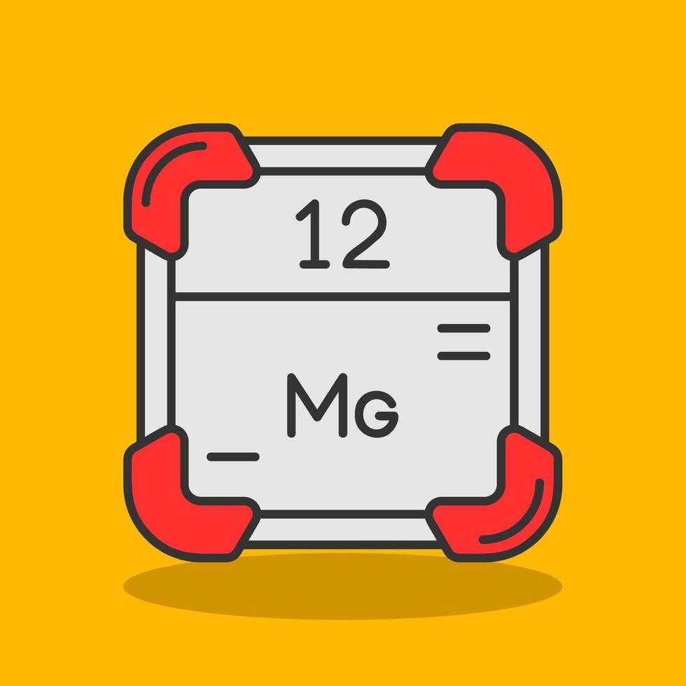 Magnesium Filled Shadow Icon vector