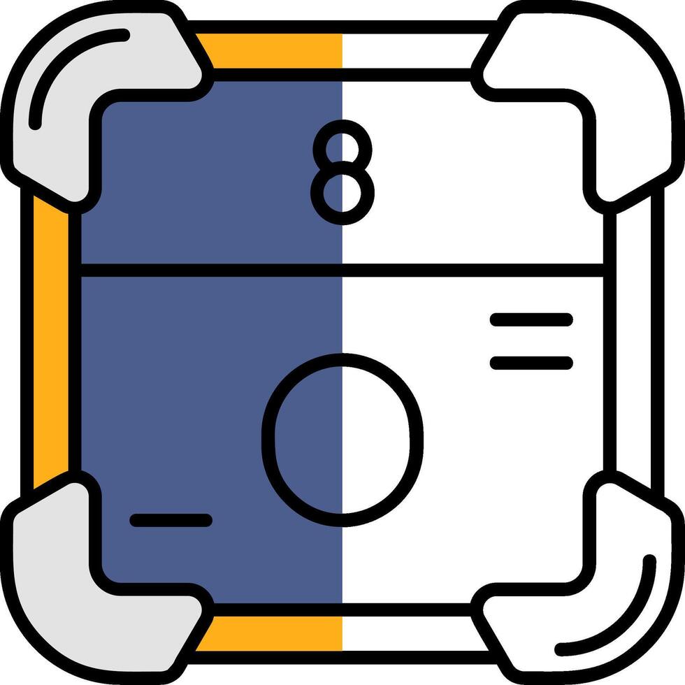 Oxygen Filled Half Cut Icon vector